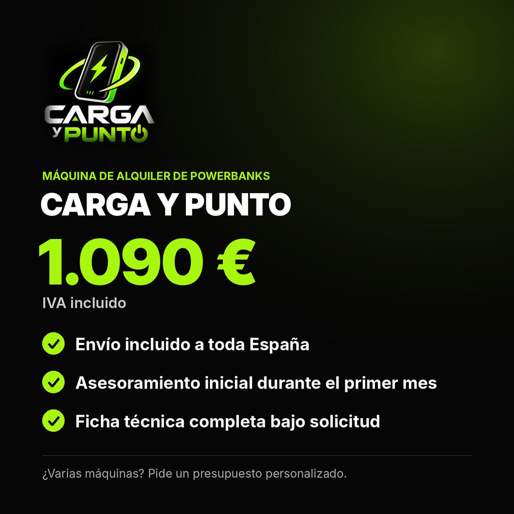 1.090 € IVA incluido, envío incluido a toda España y asesoramiento inicial durante el primer mes